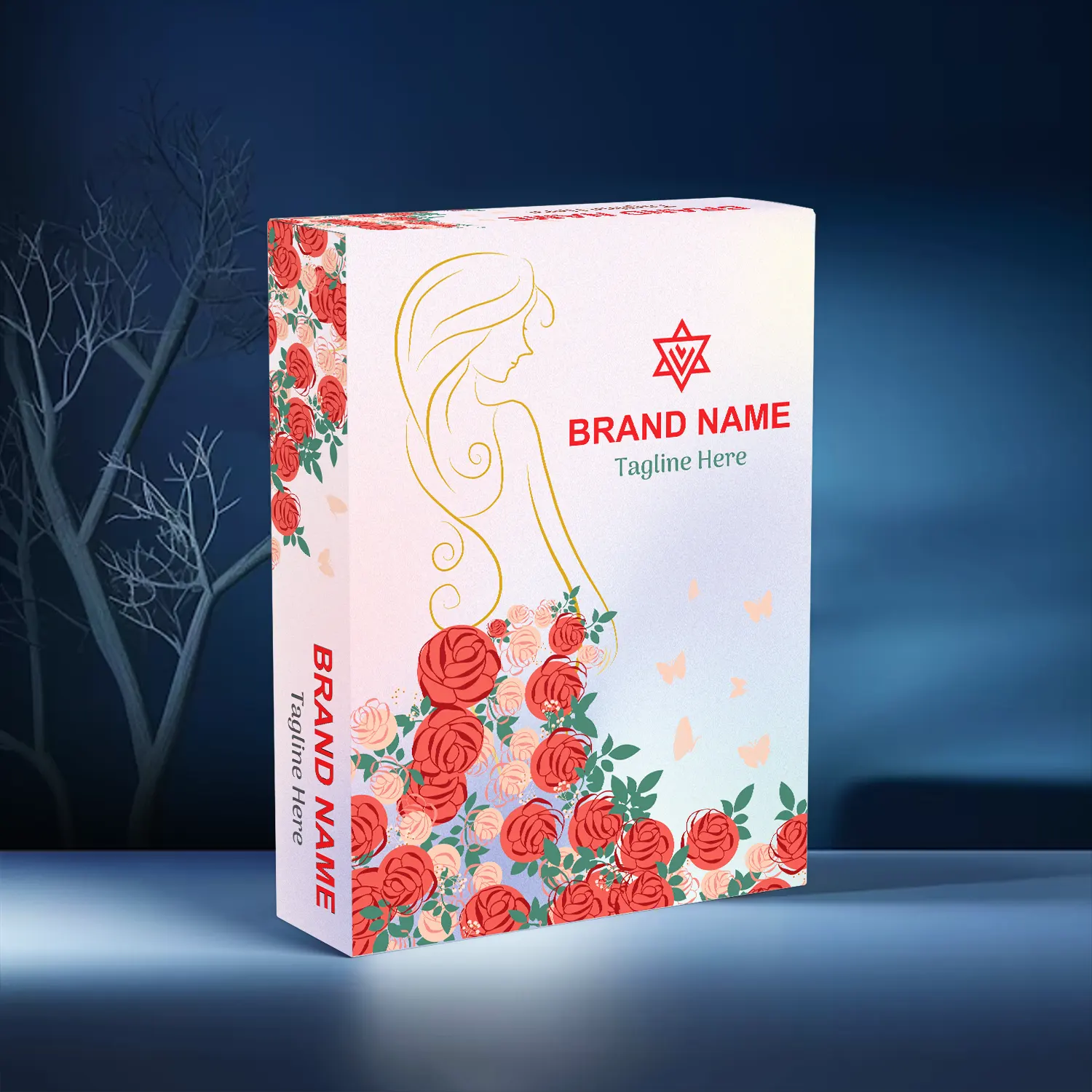 Luxury girls clothing packaging box design for boutique fashion wear and apparel branding