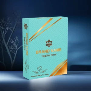 Premium shirt box packaging design template for men’s apparel and clothing brand packaging
