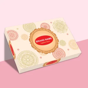 Premium festive gift packaging box design template for sweets, dry fruits, chocolates, and luxury gifting. Editable print-ready packaging design in CMYK, high-resolution 300 DPI format suitable for festive hampers and premium retail packaging by Lakshay Design