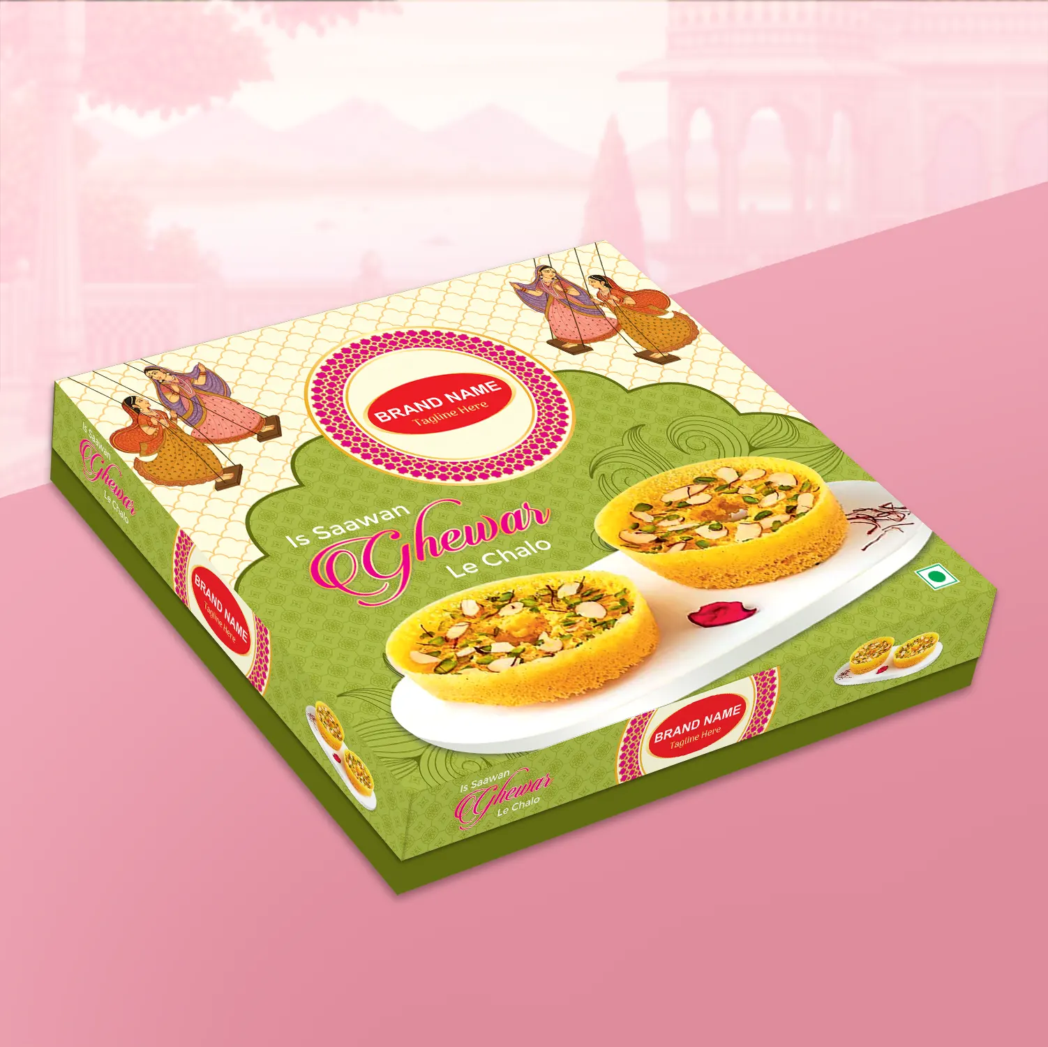 GSLD 2001-Premium Ghewar Box Packaging Design