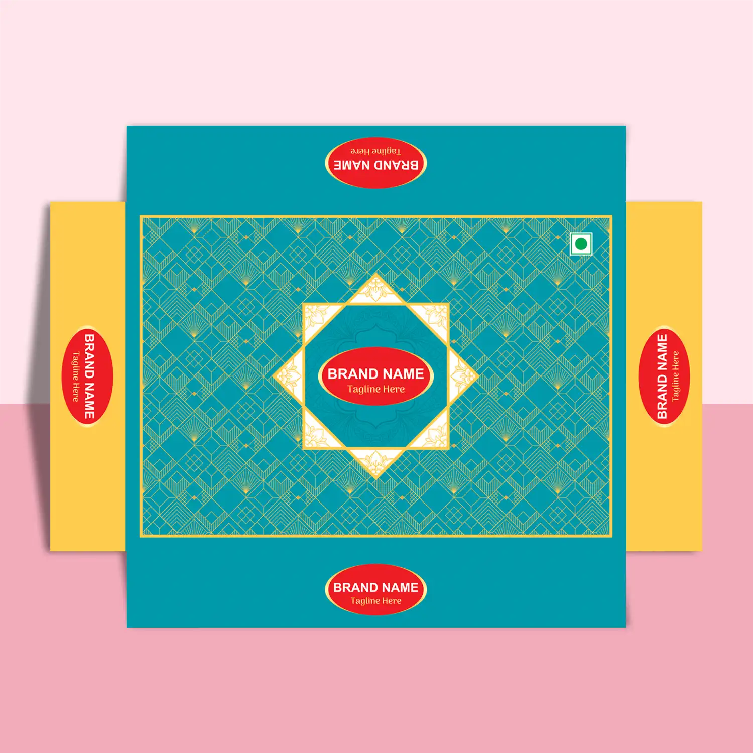 LD193 Luxury Sweet Box Design – premium mithai packaging template for sweet shops, festive gifting, and luxury confectionery brands by Lakshay Design.