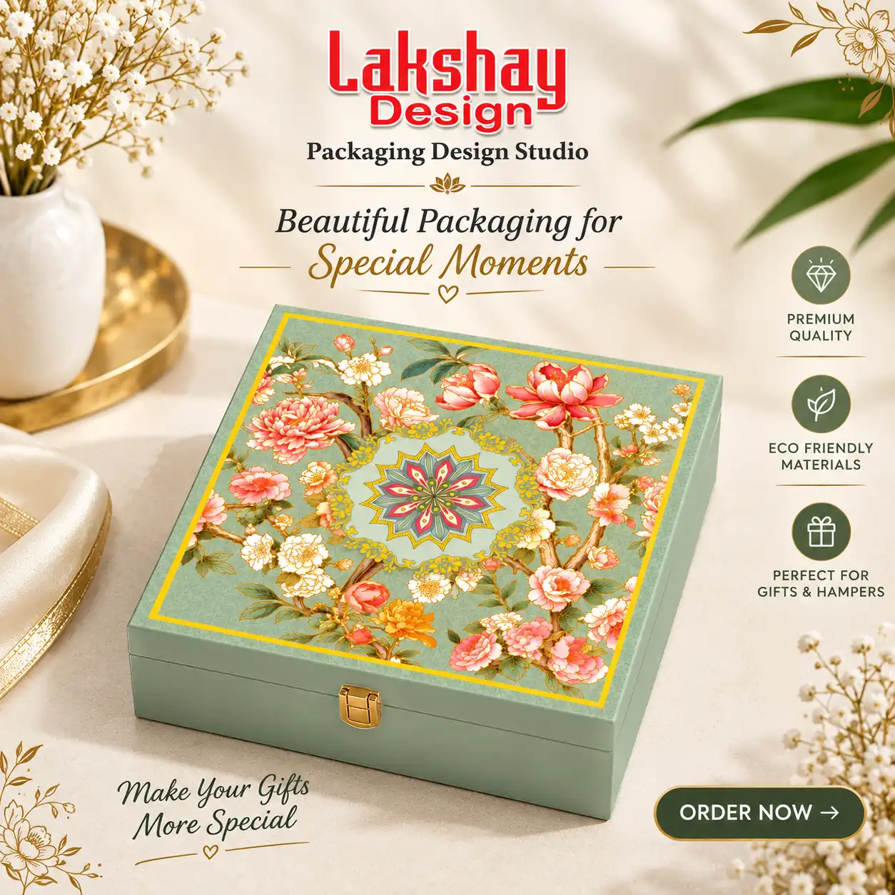 Four Jar Gift Hamper Box Design